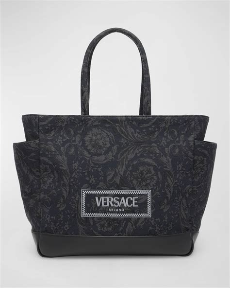 versace diapers|versace barocco jacquard tote bag.